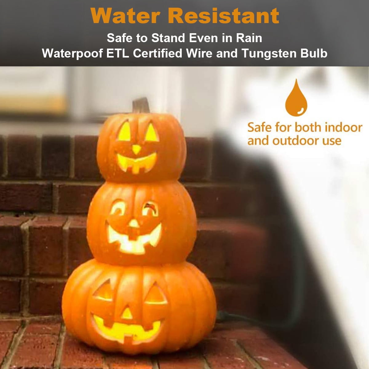 Witchwood™ 14 Inch Light Up Large Jack O Lantern - Halloween Pumpkin Decoration For Indoor/Outdoor