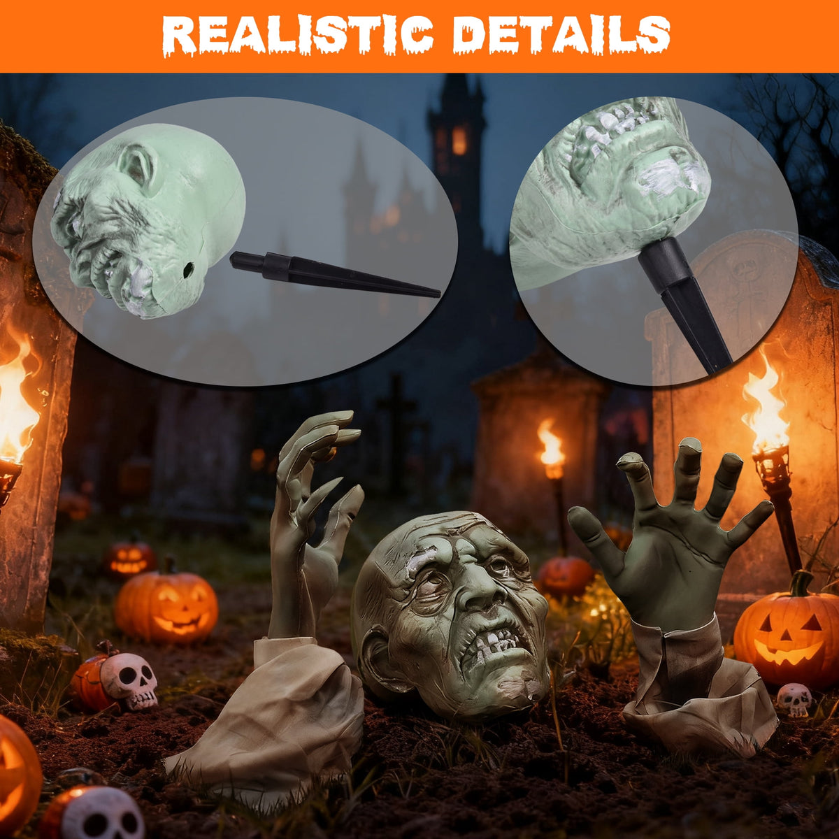 Witchwood™ Halloween Zombie Decorations Scary Halloween Decorations Halloween Yard Decorations Halloween Decorations OutdoorLawn, Yard, Patio, Graveyard Decoration, Haunted House Prop