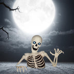 Witchwood™ 48" Halloween Giant Groundbreaker Skeleton with LED Light Moving Eyes, Creepy Sound Effect for Yard Porch Halloween Decoration