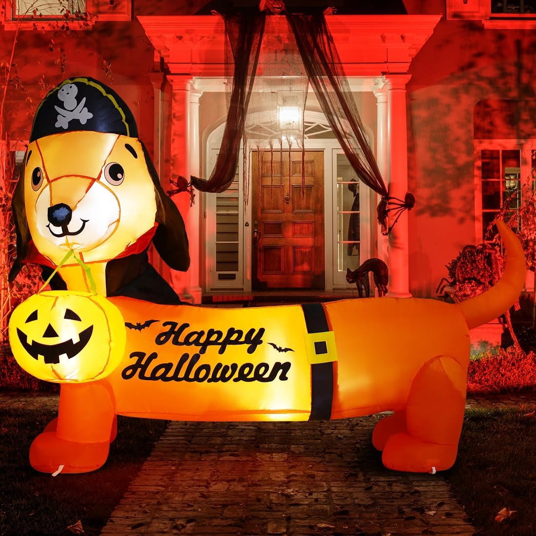 Witchwood™ Halloween Inflatable 5 FT Halloween Dog Decorations, Halloween Inflatable Dog with Built-in Lights, Halloween Decorations Outdoor Clearance For Halloween/Holiday/Garden/Yard
