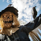 Witchwood™ Staked Scarecrow Prop 8ft Animated Halloween Yard Decor Haunted House Display