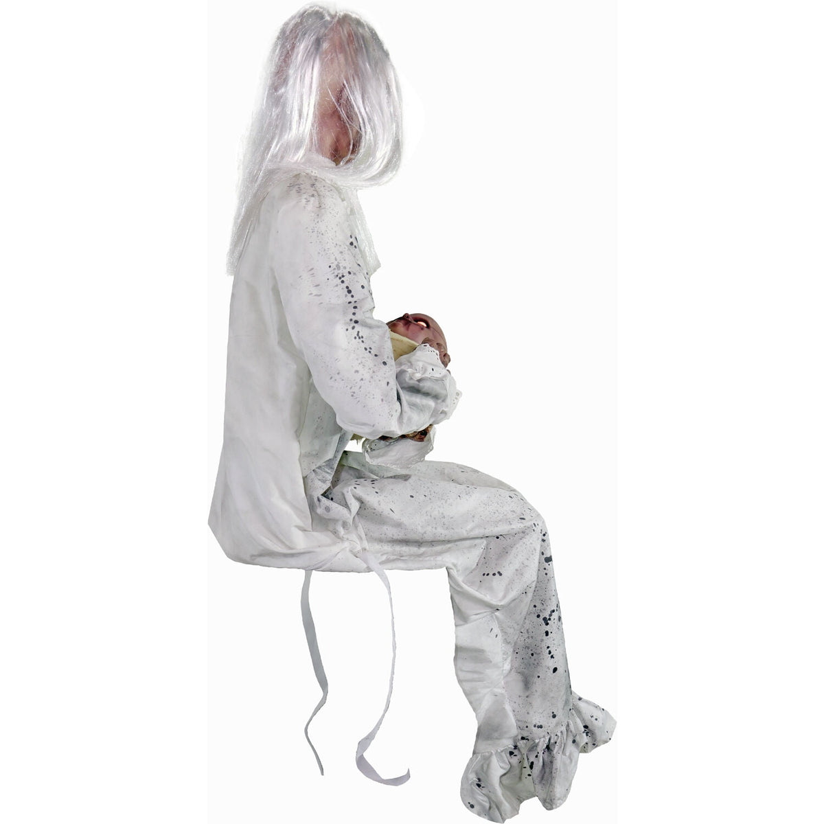 Witchwood™ 2.9 ft Animatronic Gravely Granny by Tekky Halloween Decoration with Motion-Activated Sounds, HHGRVLYGRNY-1FLSA