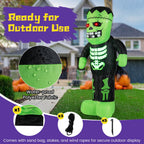 Witchwood™ Costway 8.4 Ft Tall Halloween Inflatable Decoration LED-lit Inflatable Green Zombie