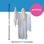 Witchwood™ Morris Costumes4 Ft. 7" x 5 Ft. 5 1/2" Skeleton Ghost Animated Prop Standing Halloween Decoration