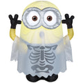 Witchwood™ 3.5 Ft Minion Dave in Ghost Skeleton Costume Halloween Airblown Inflatable Minions