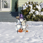 Witchwood™ Briarwood Lane Halloween Metal Art 26x13 Costumed Gnomes For Halloween Metal Art