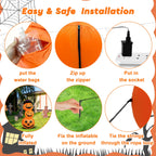 Witchwood™ Faburo 6FT Halloween Inflatable Pumpkin Stack with LED Lights, 3 Jack O Lantern Blow Up Outdoor Halloween Decorations for Yard Lawn Garden Porch