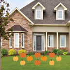 Witchwood™ Big Dot of Happiness Pumpkin Patch - Pumpkin Lawn Decoration Signs - Outdoor Fall, Halloween or Thanksgiving Yard Decorations - 10 Piece