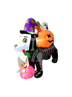 Witchwood™ 5FT Halloween LED Inflatable Skeleton Dog with Treats Halloween Yard Decorations