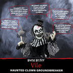 Witchwood™ 1.8 ft Groundbreaker Clown-Vile, Halloween Decoration, Multi-Color, HHFJCLOWN-2LSA
