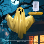 Witchwood™ 3 pack Hanging Ghosts Halloween Decor, 20 inch LED Glowing Ghost Halloween Decorations Outdoor Lights for Yard Porch Tree Garden Patio Bedroom Wall Party, Warm White