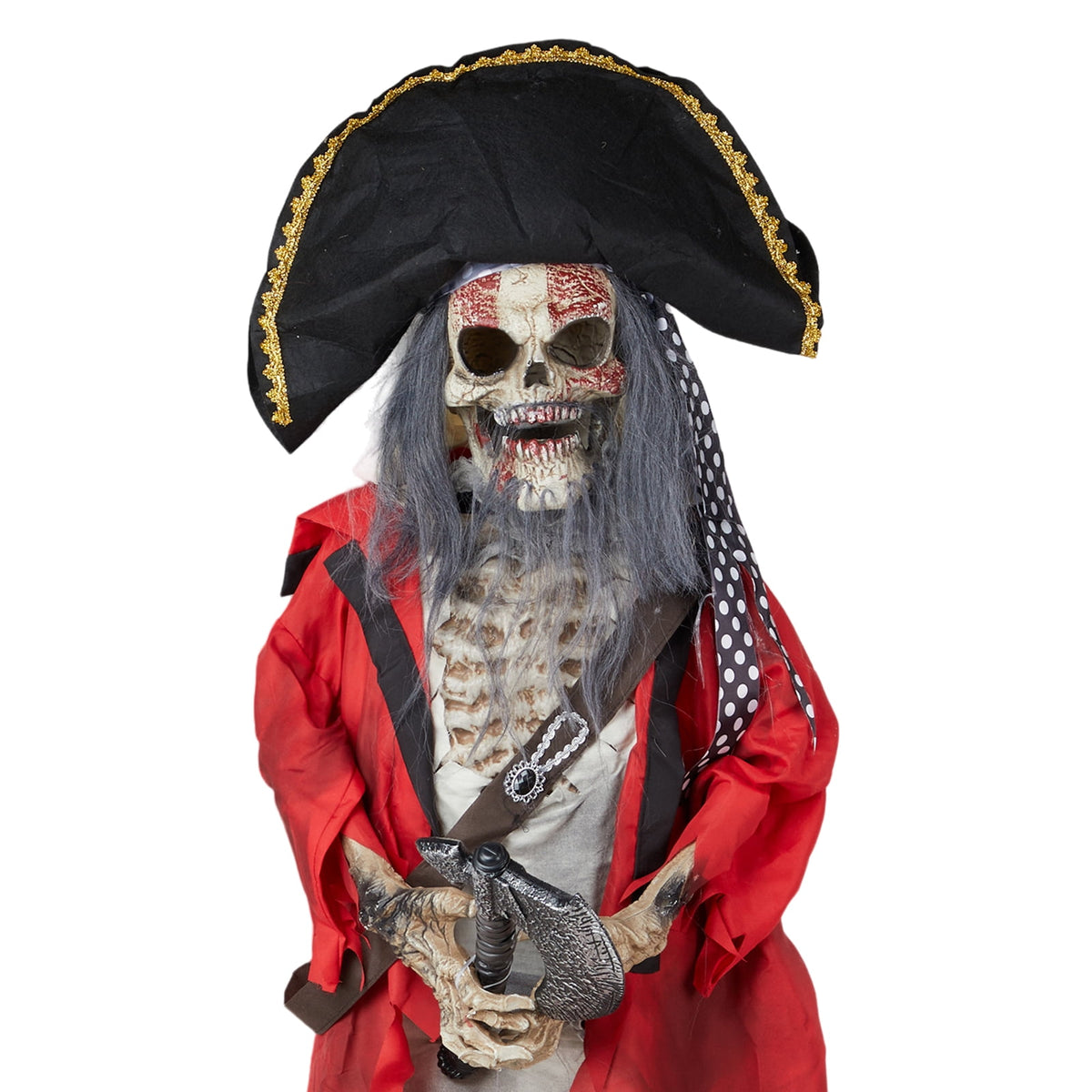 Witchwood™ 6.3FT Halloween Animatronic Pirate Standing Pirate The Sound Activated Halloween Prop