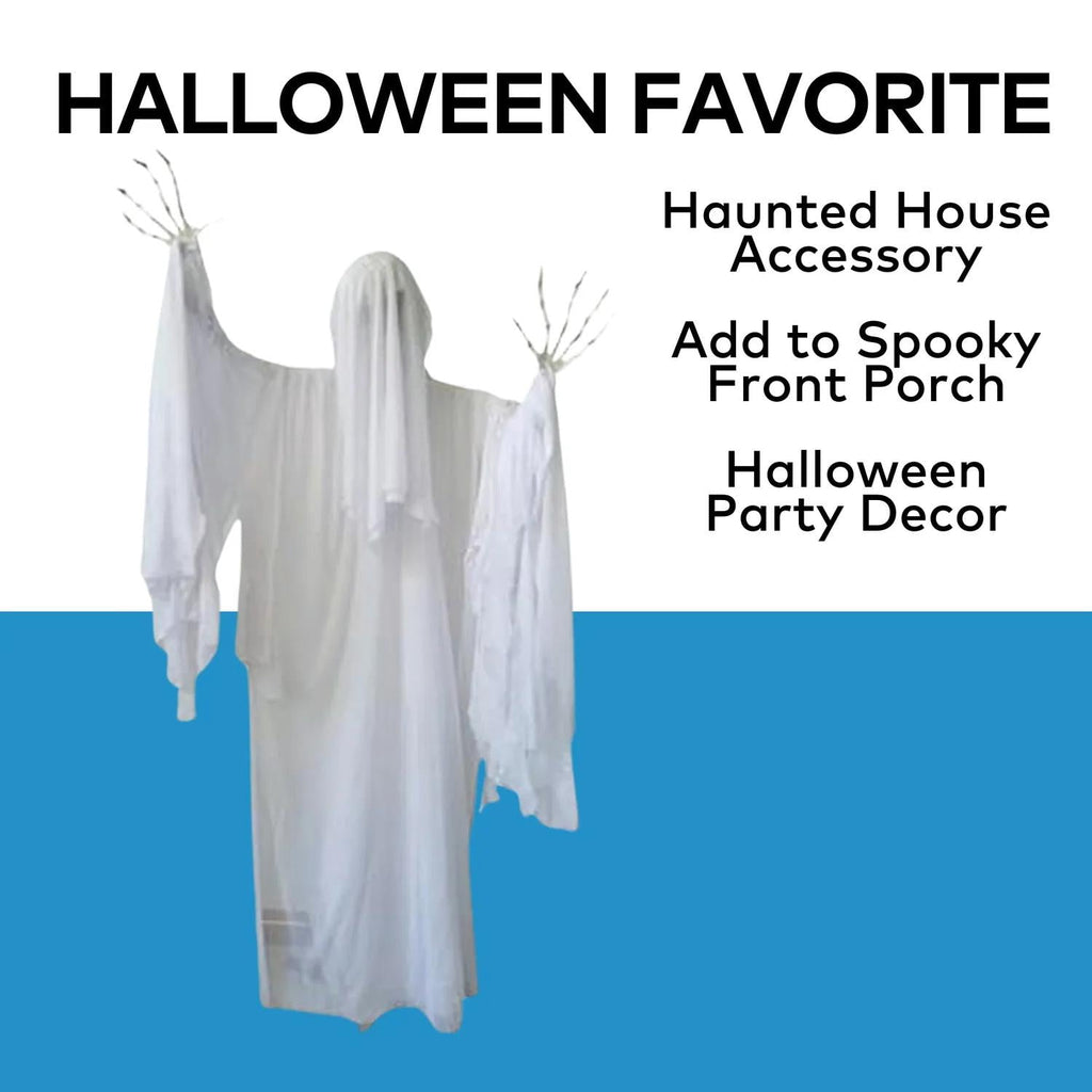 Witchwood™ Morris Costumes4 Ft. 7" x 5 Ft. 5 1/2" Skeleton Ghost Animated Prop Standing Halloween Decoration