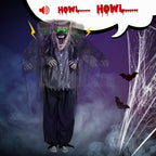 Witchwood™ 7FT Halloween Animatronic Werewolf w/ Werewolf Barking Sound The Sound Activated Halloween Prop