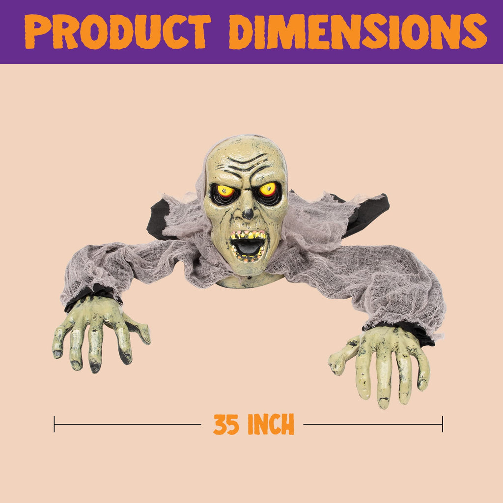 Witchwood™ Halloween Groundbreaker Halloween Decorations Zombie with Sound and Flashing Eyes,Outdoor Scary Halloween Yard Decorations
