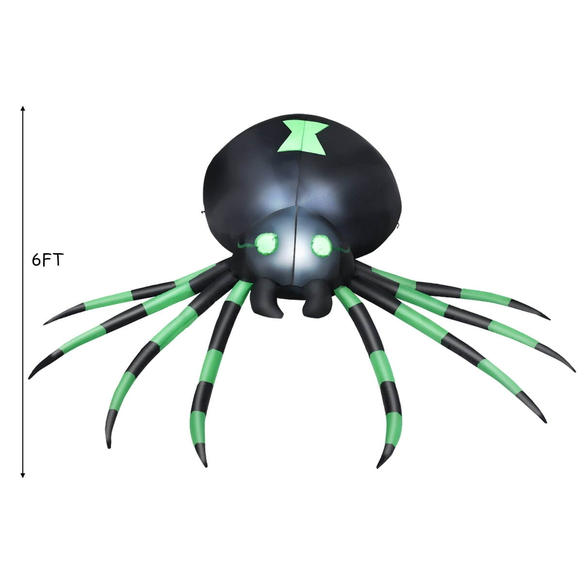 Witchwood™ Patiojoy Halloween Decoration 6FT Inflatable Blow-Up Spider With LED Lights Outdoor Yard