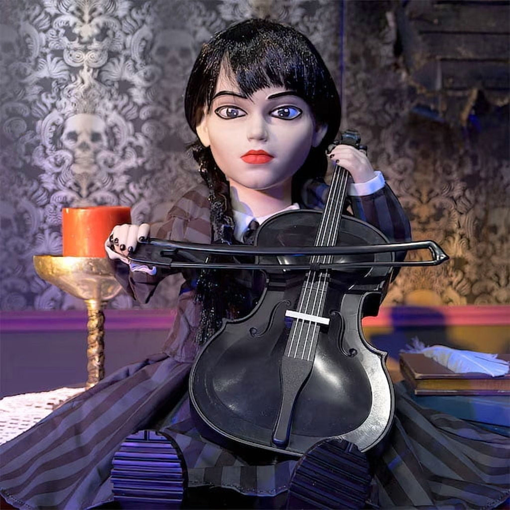 Witchwood™ The Addams Family Wednesday Halloween Animated Doll Tabletop Decor 13 in