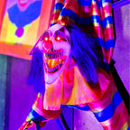 Witchwood™ 47 in Animatronic Hanging Upside Down Clown with Lights and Sound, Halloween Decoration, HHCLOWN-39HLSA
