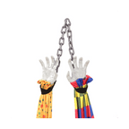 Witchwood™ 5.6 Ft Halloween Hanging Animated Talking & Shaking Scary Clown with Chain, Touch Activated for Decor