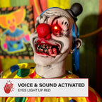 Witchwood™ 5.9 ft Voice & Sound-Sensor Clown on Tricycle Halloween Animatronic, HHTRIBKCLOWN-1FLSA