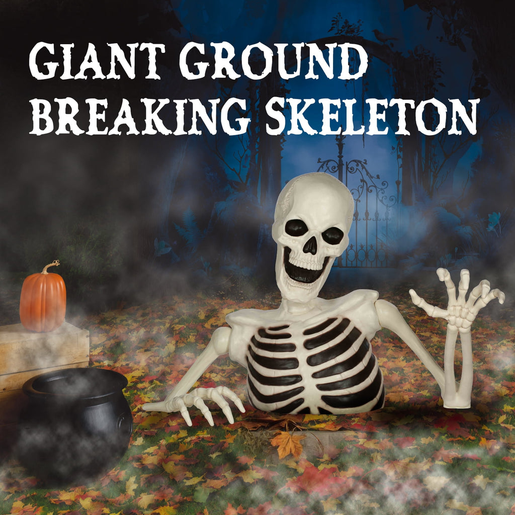 Witchwood™ 48" Halloween Giant Groundbreaker Skeleton, Halloween Decoration for Outdoor Yard and Porch