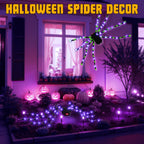 Witchwood™ Halloween Decorations Outdoor, 5Ft Giant Spider Light Up Spider, 2 Pack Scary Large Halloween Spider Decor for Home Party Favor Yard Decor