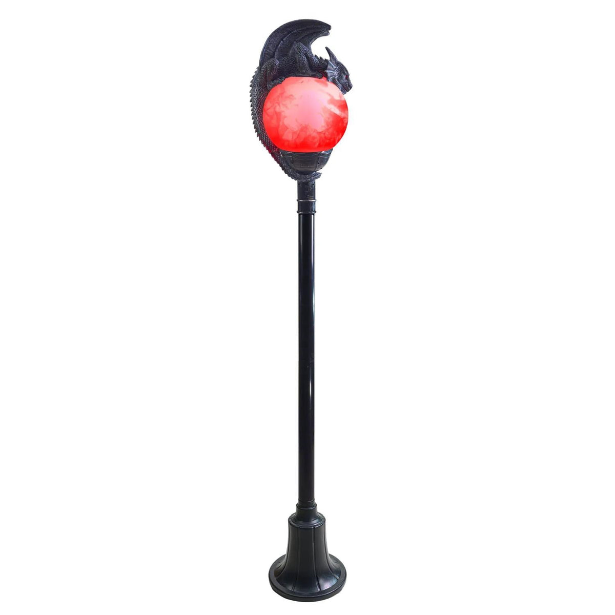 Witchwood™ TT59073 6 ft. Light-Up Flaming Dragon Lamp Post with Sound Halloween Decoration
