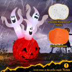 Witchwood™ Halloween Ghost and Pumpkin Outdoor Halloween Inflatables for Patio Garden Decor