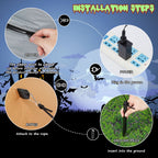 Witchwood™ 5.7FT Inflatable Halloween Inflatable Crawling Green Ghost with Tombstone Built-in LED Lights Inflatable LED Lights Blow Up Yard Decoration