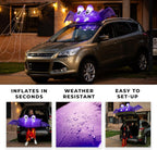 Witchwood™ Zone Tech 6 FT Inflatable Bat Car Trunk Decor with Built-in LEDs, Blow Up Decoration for Halloween (1-Pack)