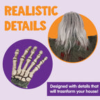 Witchwood™ 2 Pack 47 inch Halloween Decor Climbing Zombie Skeleton with Bloodstains,Halloween Hanging Decorations Indoor and Outdoor Yard Decorations