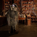 Witchwood™ 5.75 ft Animatronic Witch Indoor/Covered Outdoor Halloween Decoration, HHWITCH-20FLSA