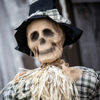 Witchwood™ 29 1/4" x 47 1/4" Animated Scarecrow on Rocking Chair Halloween Decoration