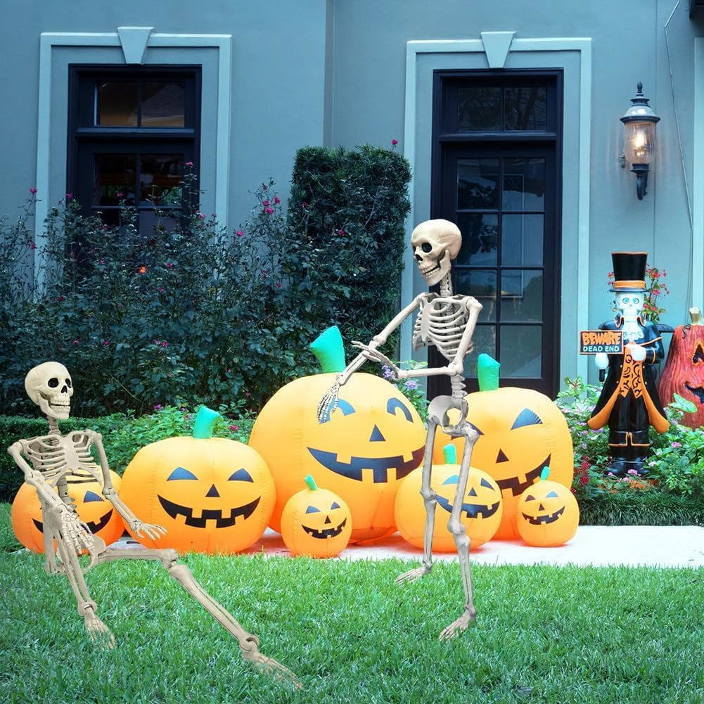 Witchwood™ 35" Halloween Skeleton Decoration ? 3 ft Body with Posable Joints for Indoor & Outdoor Yard Patio Lawn Garden Haunted Party Decor
