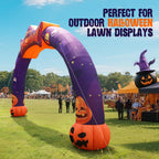 Witchwood™ Wellcomer 27ft Halloween Giant Inflatable Pumpkin Arch with Built-in Blower - Halloween Outdoor Decor