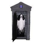 Witchwood™ 6.7 ft. Motion-Triggered Mausoleum Halloween Animatronic by Tekky, HHMAUSOLEUM-1FLSA