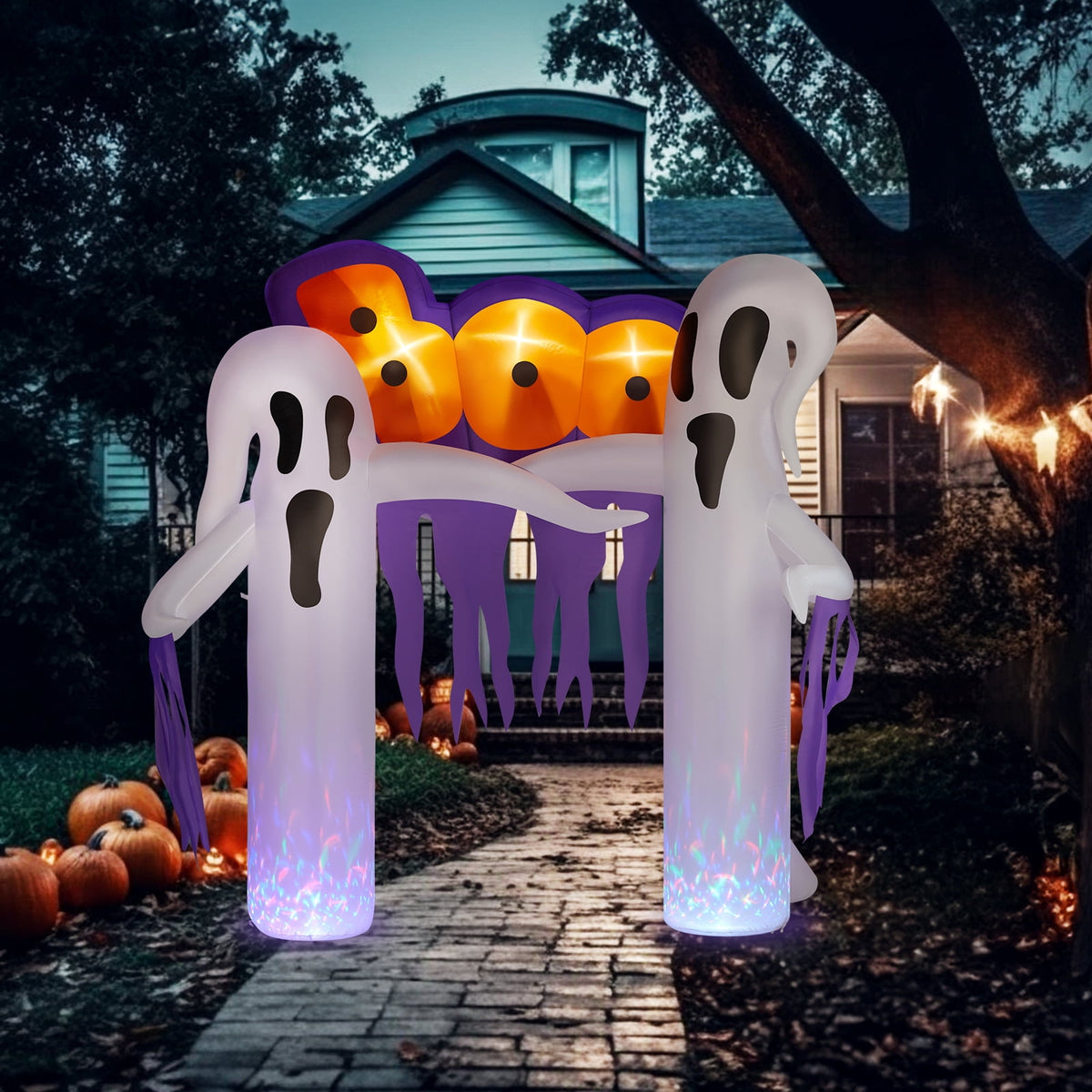 Witchwood™ 10 ' Halloween Ghost Arch Outdoor Halloween Inflatables for Patio Garden Decor