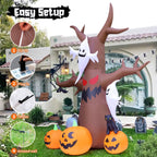 Witchwood™ Halloween Inflatable 11.8 FT Inflatable Halloween Tree, Halloween Inflatable Tree Scary Halloween Blow Up Tree with LED Lights, Outdoor Halloween Decorations Clearance for Halloween/Holiday