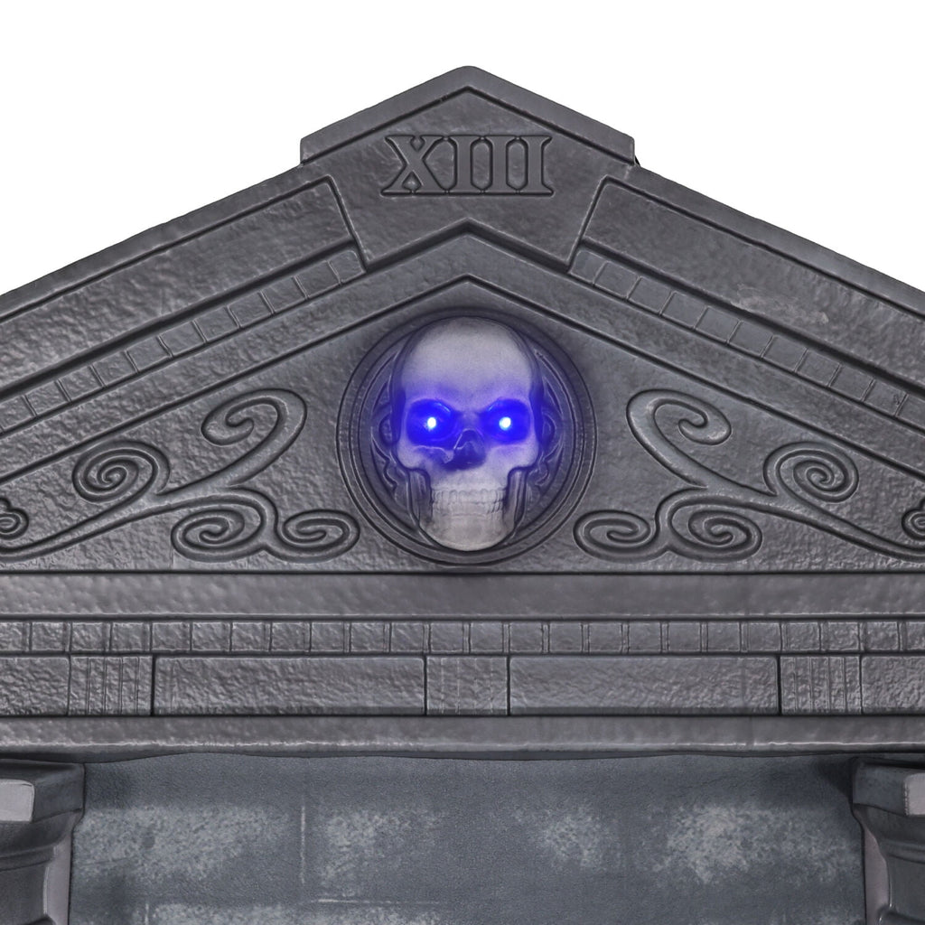 Witchwood™ 6.7 ft. Motion-Triggered Mausoleum Halloween Animatronic by Tekky, HHMAUSOLEUM-1FLSA