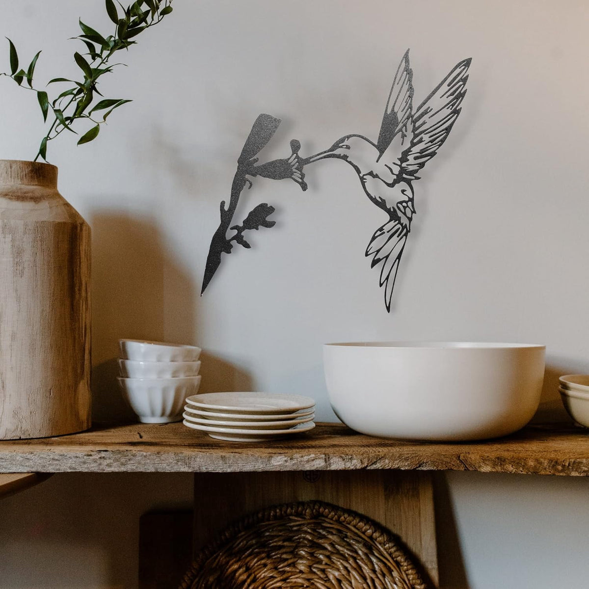 Witchwood™ Metal Hummingbird Enchanting Outdoor Metal Wall Art - Gothic Decorations - Gifts, Garden & Patio - Unique Yard Ornament - 3D Wall Art