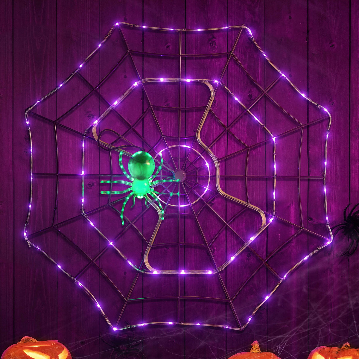 Witchwood™ 4 ft. Outdoor Animated Spider Web - Purple Web