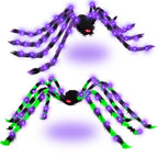 Witchwood™ Halloween Decorations Outdoor, 5Ft Giant Spider Light Up Spider, 2 Pack Scary Large Halloween Spider Decor for Home Party Favor Yard Decor