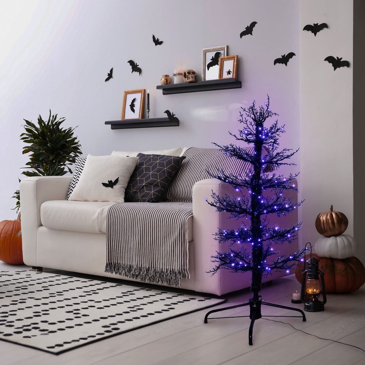 Witchwood™ 5 ft Dancing Halloween Tree Animatronic, Halloween Decor, HH050DANCETR-PUR