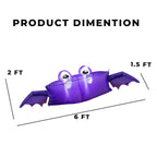 Witchwood™ Zone Tech 6 FT Inflatable Bat Car Trunk Decor with Built-in LEDs, Blow Up Decoration for Halloween (1-Pack)