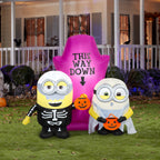 Witchwood™ Airblown Inflatable Minions Halloween Scene Universal, 5 ft Tall, Multicolored