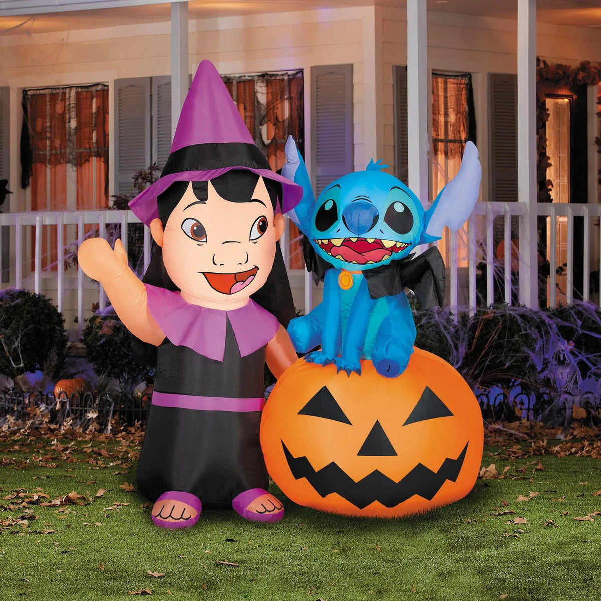 Witchwood™ Disney Lilo and Stitch Pumpkin Halloween Inflatable Decoration - Large