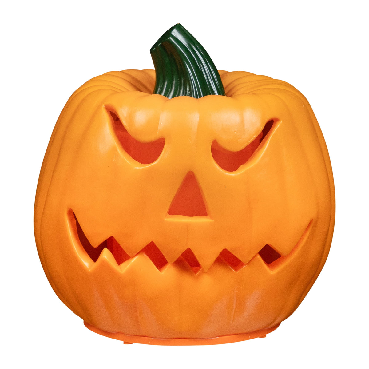 Witchwood™ 9.75" Jack-O-Lantern Animated Double-Sided Halloween Pumpkin - Orange/Green