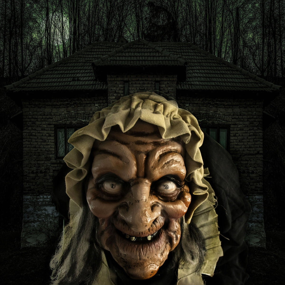 Witchwood™ 5 ft Life-Size Animatronic Indoor/Covered Outdoor Zombie Maid Halloween Decoration, HHLADY-4FLSA
