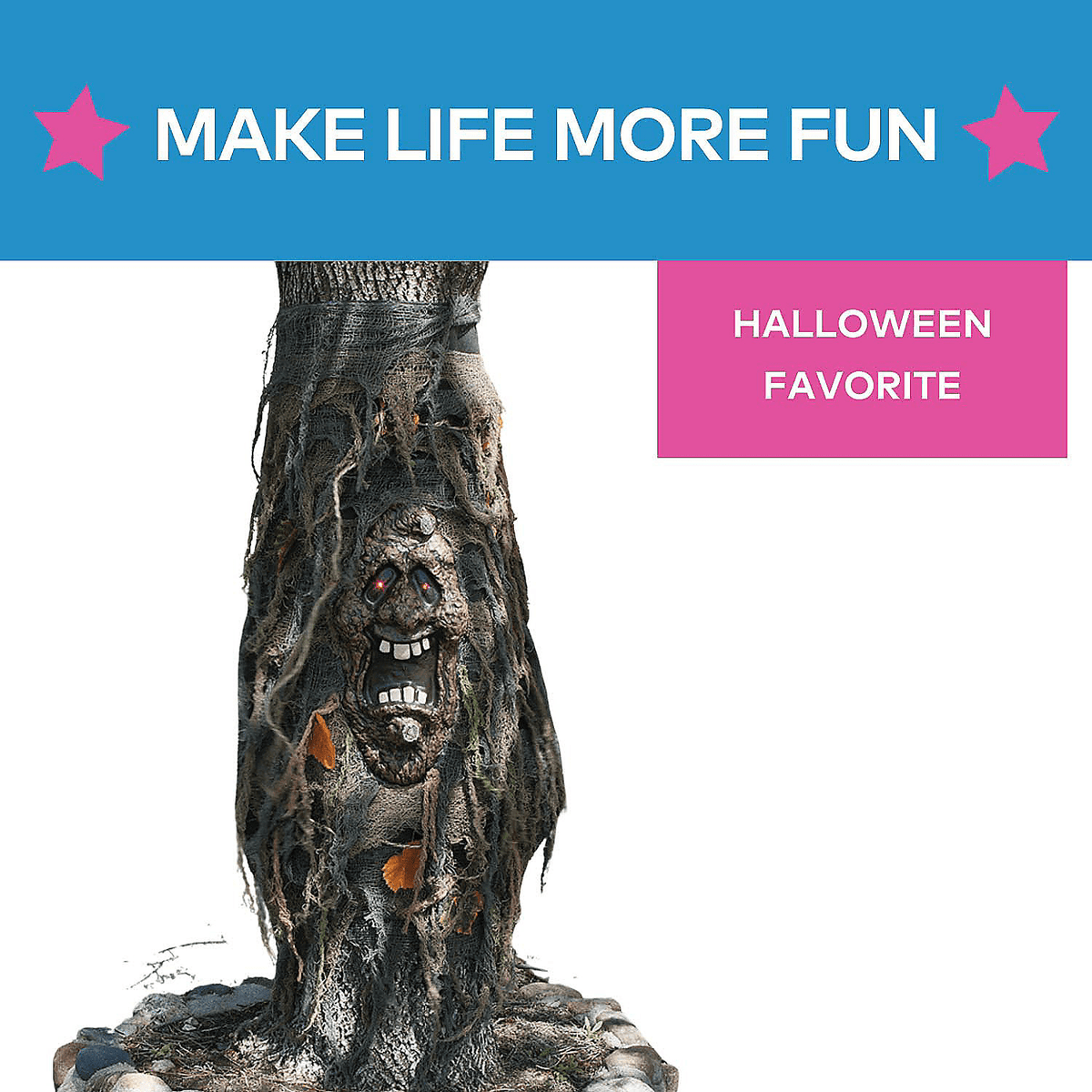 Witchwood™ FX Black Ghost Halloween Outdoor Decor, Red Eyes Fade In and Out (1 Count)