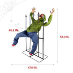 Witchwood™ 4.4 ft Voice-Sensor Impaled Zombie Halloween Animatronic, HHIMPZOMB-1FLSA
